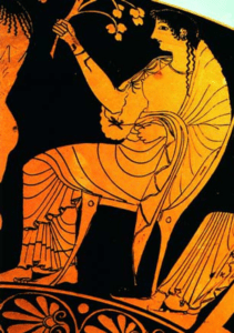Hestia godin van de haard, het huis en de gastvrijheid (Vesta)